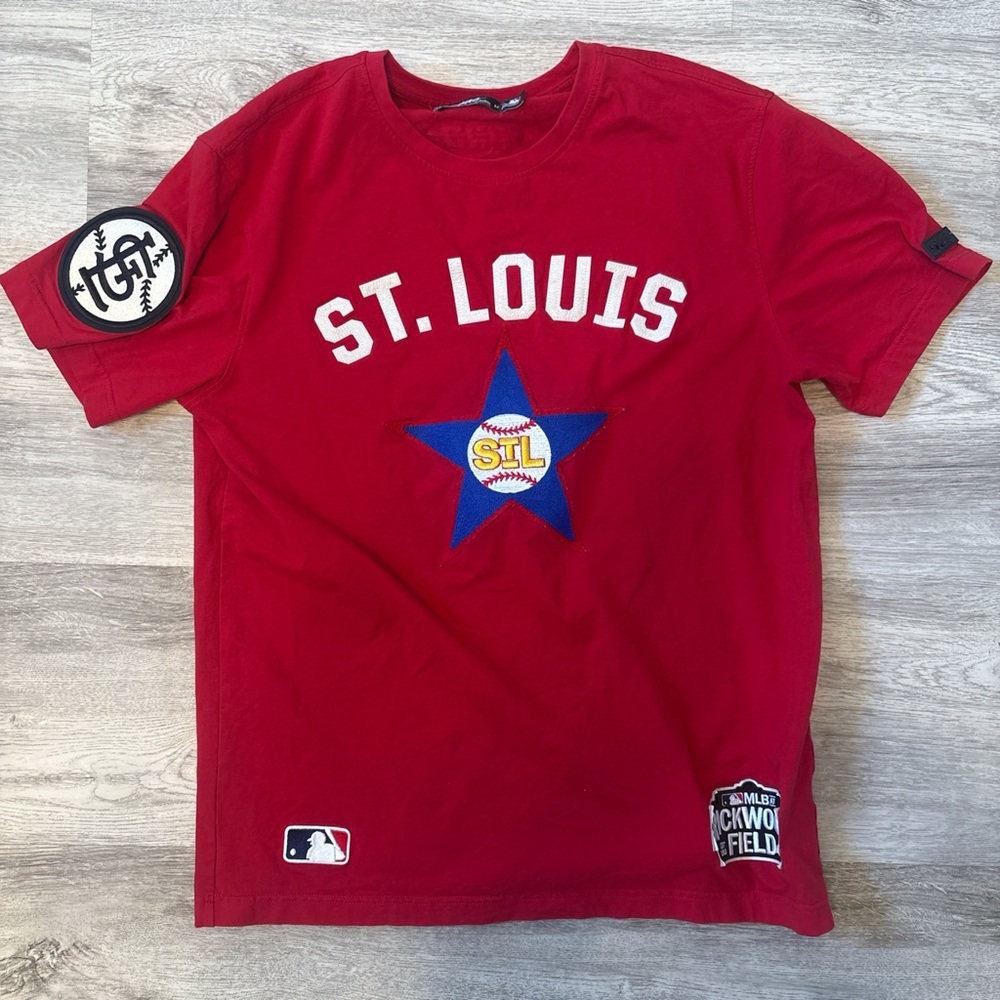 Red St. Louis Stars Negro League Men’s  T-Shirt with embroidery